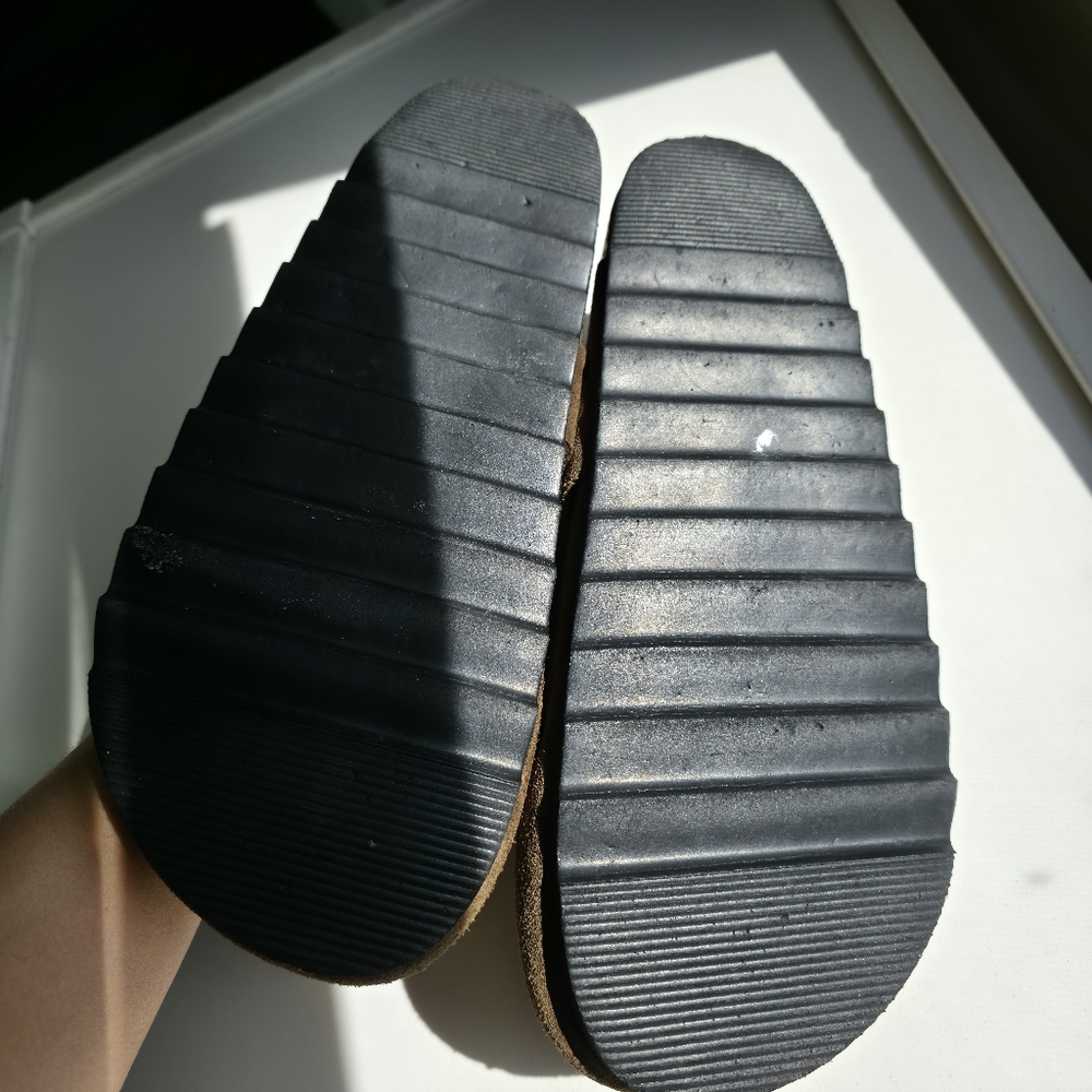 ZARA Brown Suede Buckle Clogs | Size 39 | Birkenstock Style Mules - Picture 3 of 4